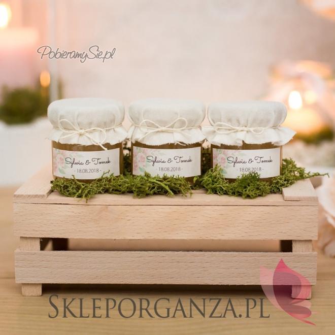 Personalizowane miody w słoiczku - kolekcja AKWARELE PEONIA
